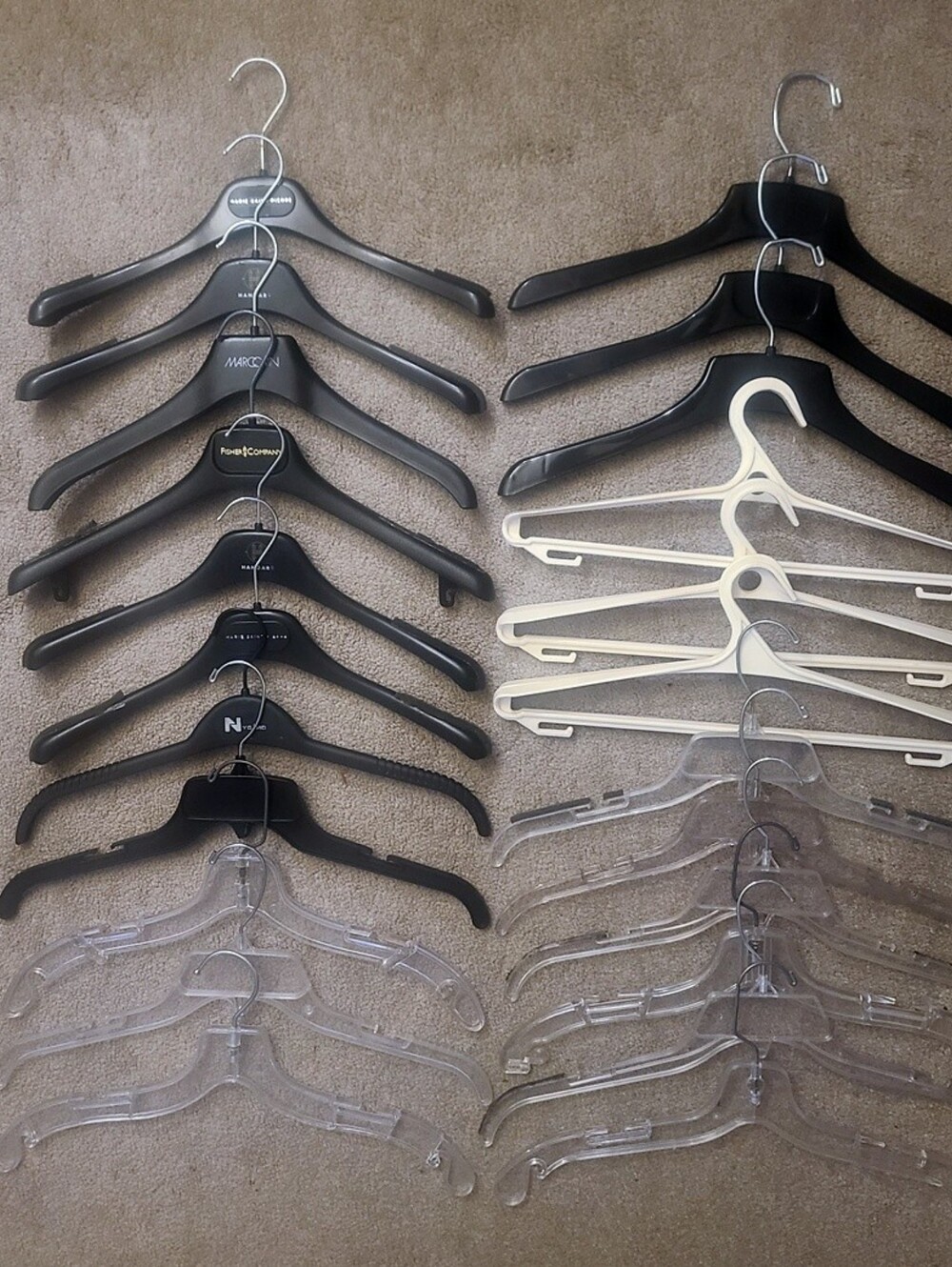 CHOSE ANY 10 Plastic Clothing Hangers